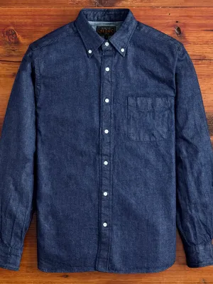 Denim Button-Down Shirt in Indigo