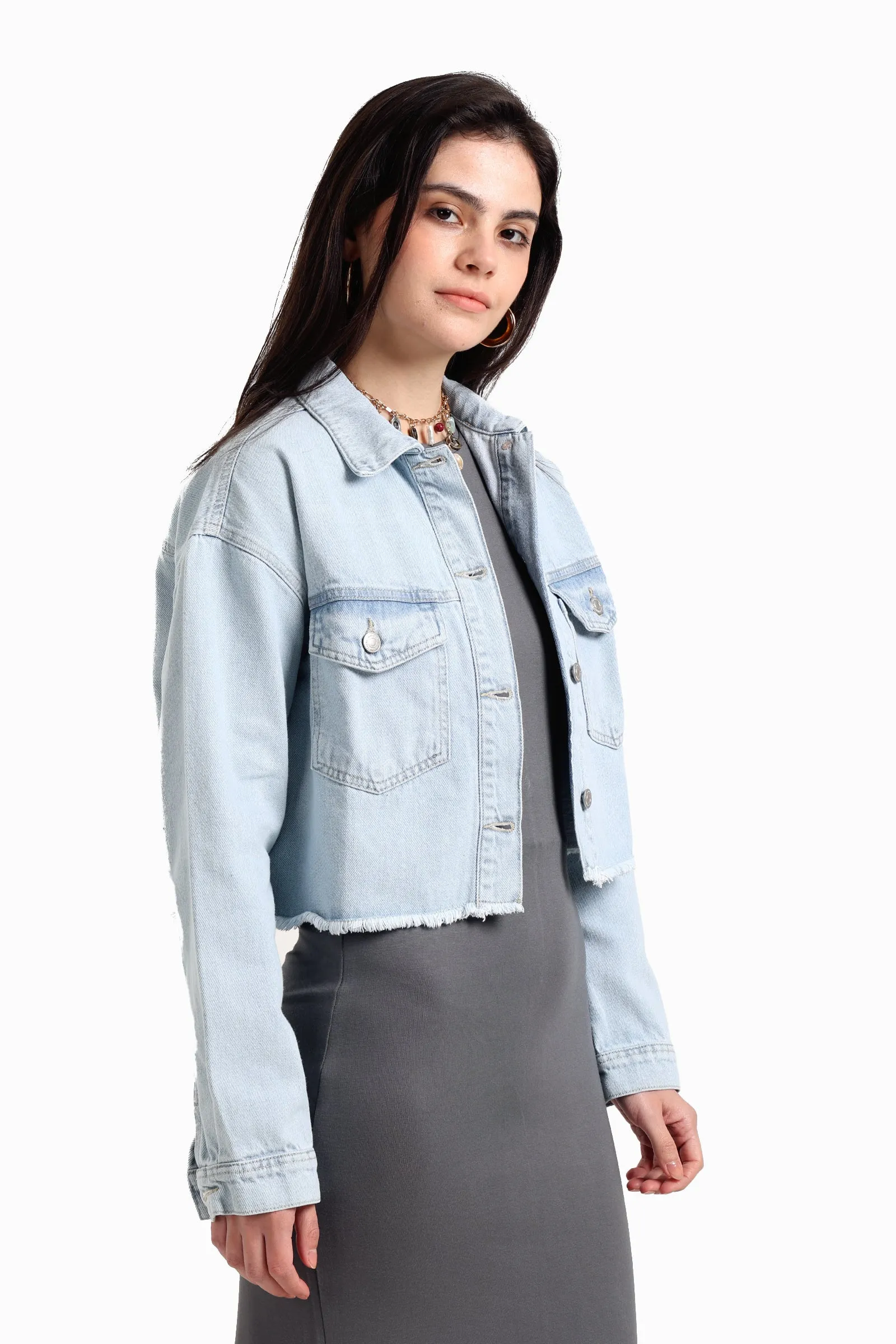 Denim Cropped Shirt