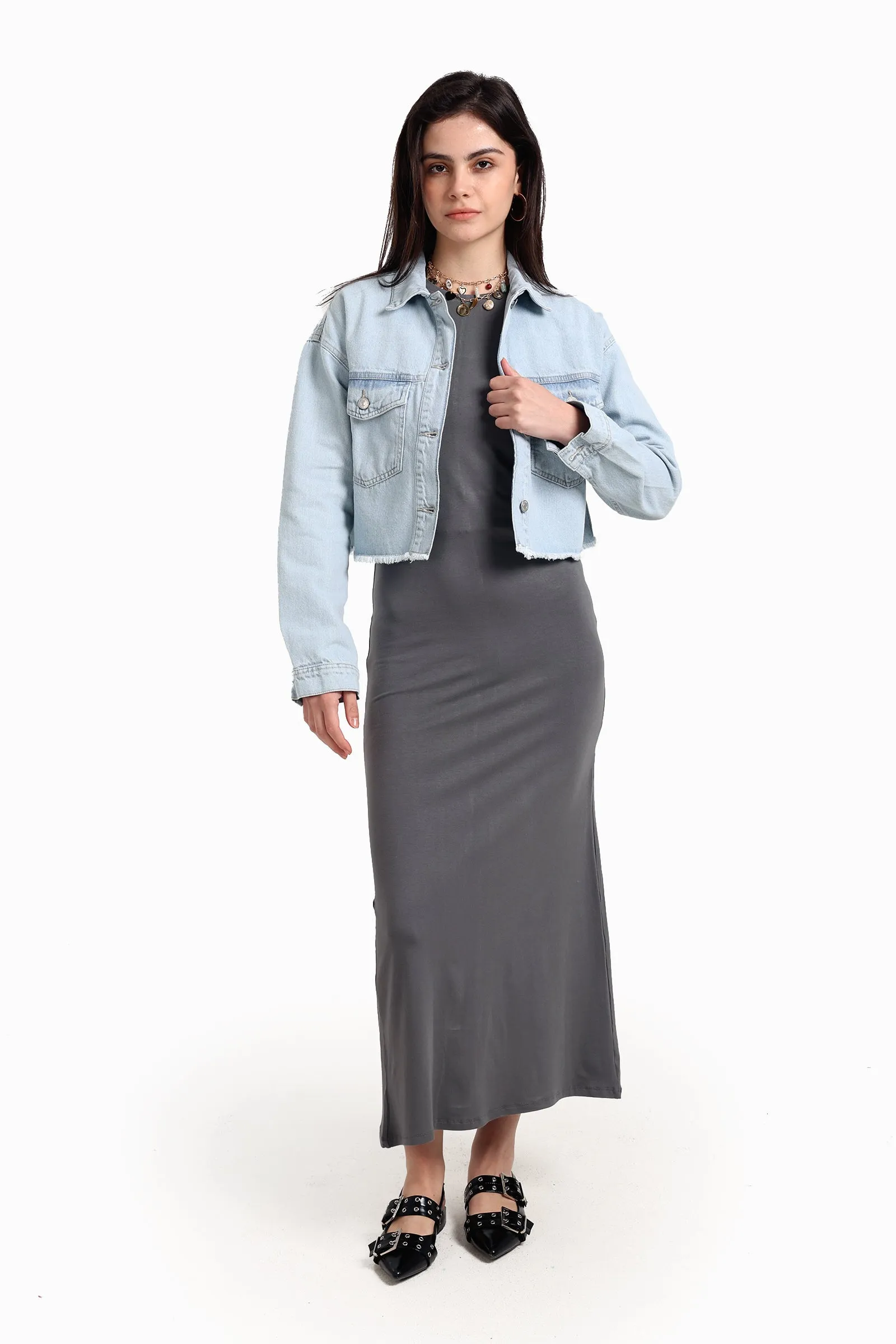 Denim Cropped Shirt