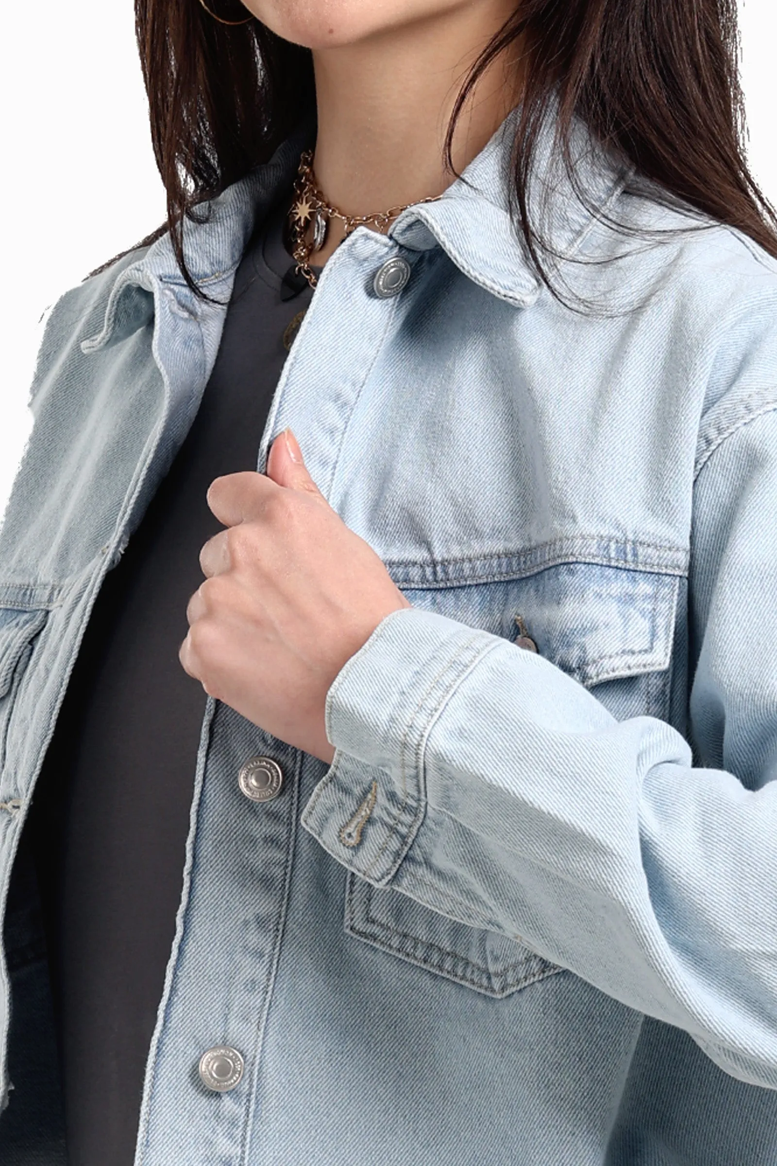 Denim Cropped Shirt