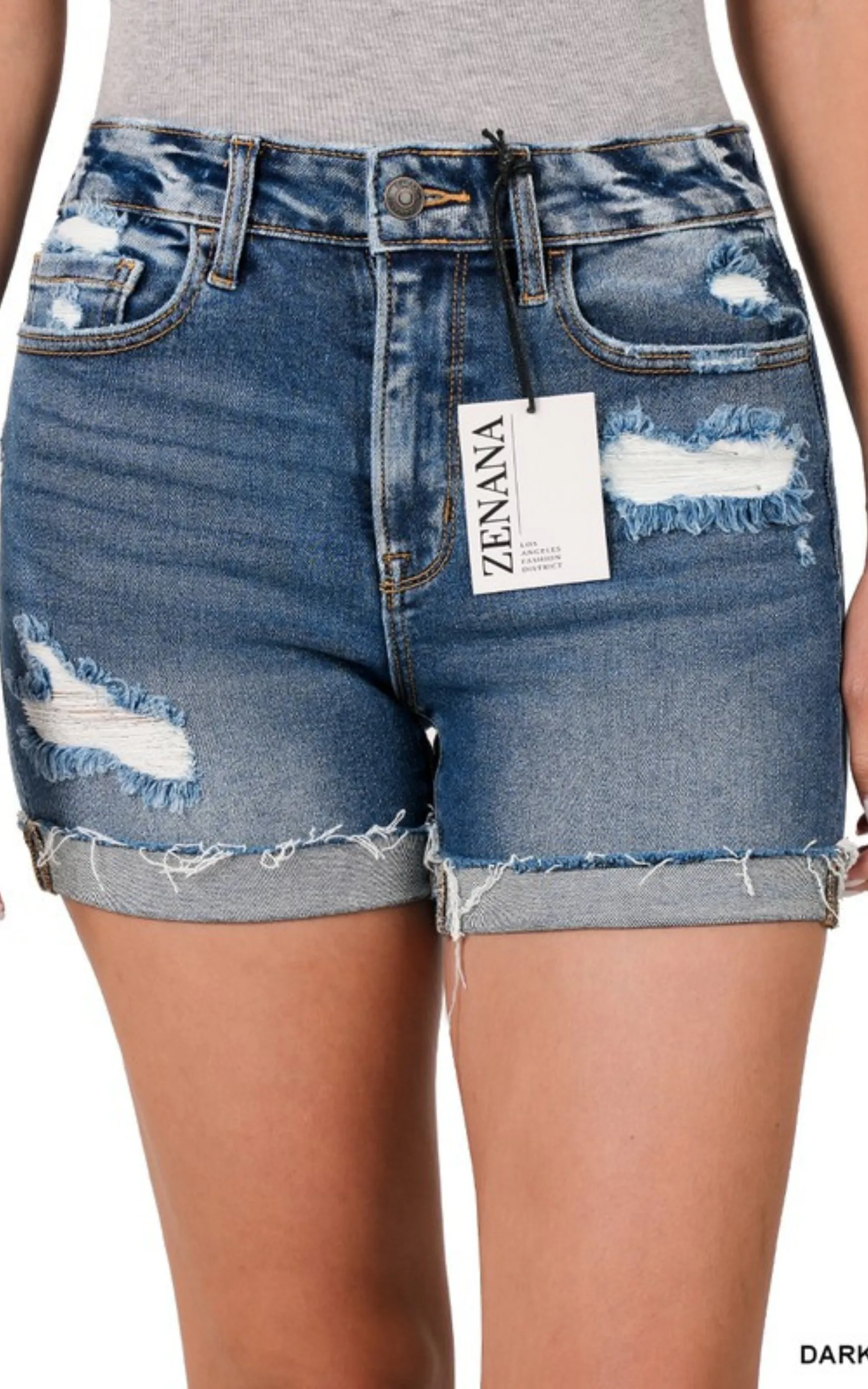 Distressed Cuffed Denim Shorts | FINAL SALE