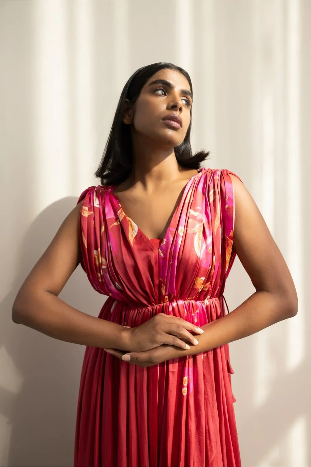 DRAPED KURTA SET