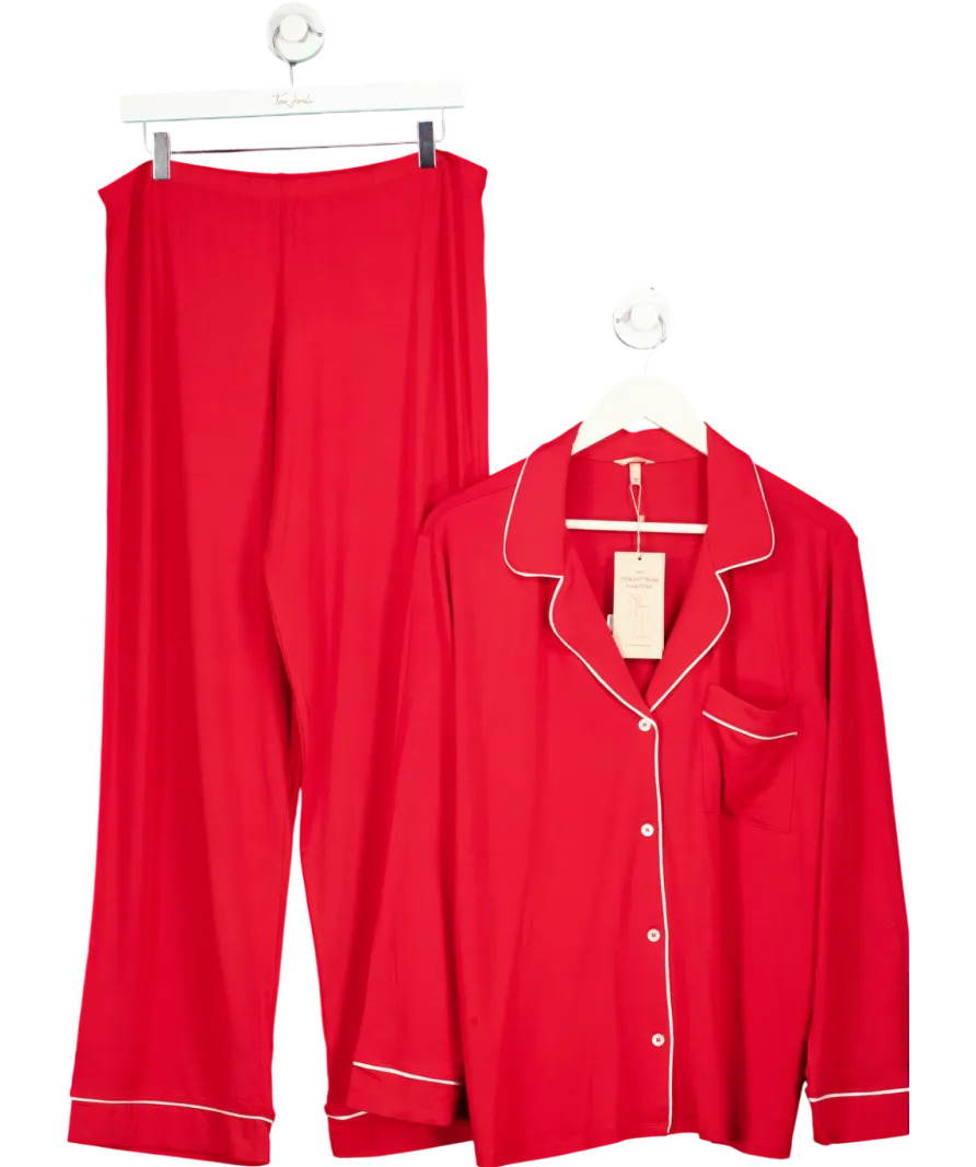 Eberjey Red Gisele Long Pyjama Set UK L