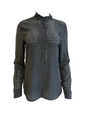ECRU Women's Grey Slate Collared Button Down Cutots Shirt #3148 S NWT