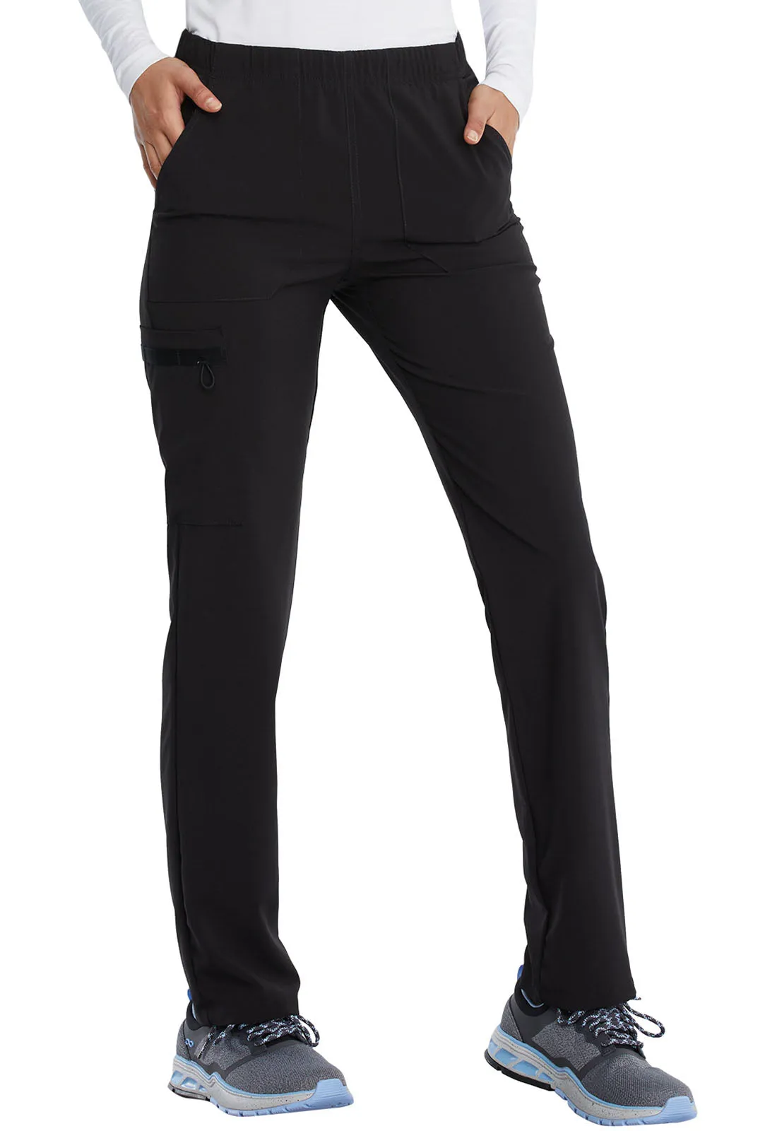 EDS Essentials DK019 Unisex Natural Rise Tapered Leg Pants Black