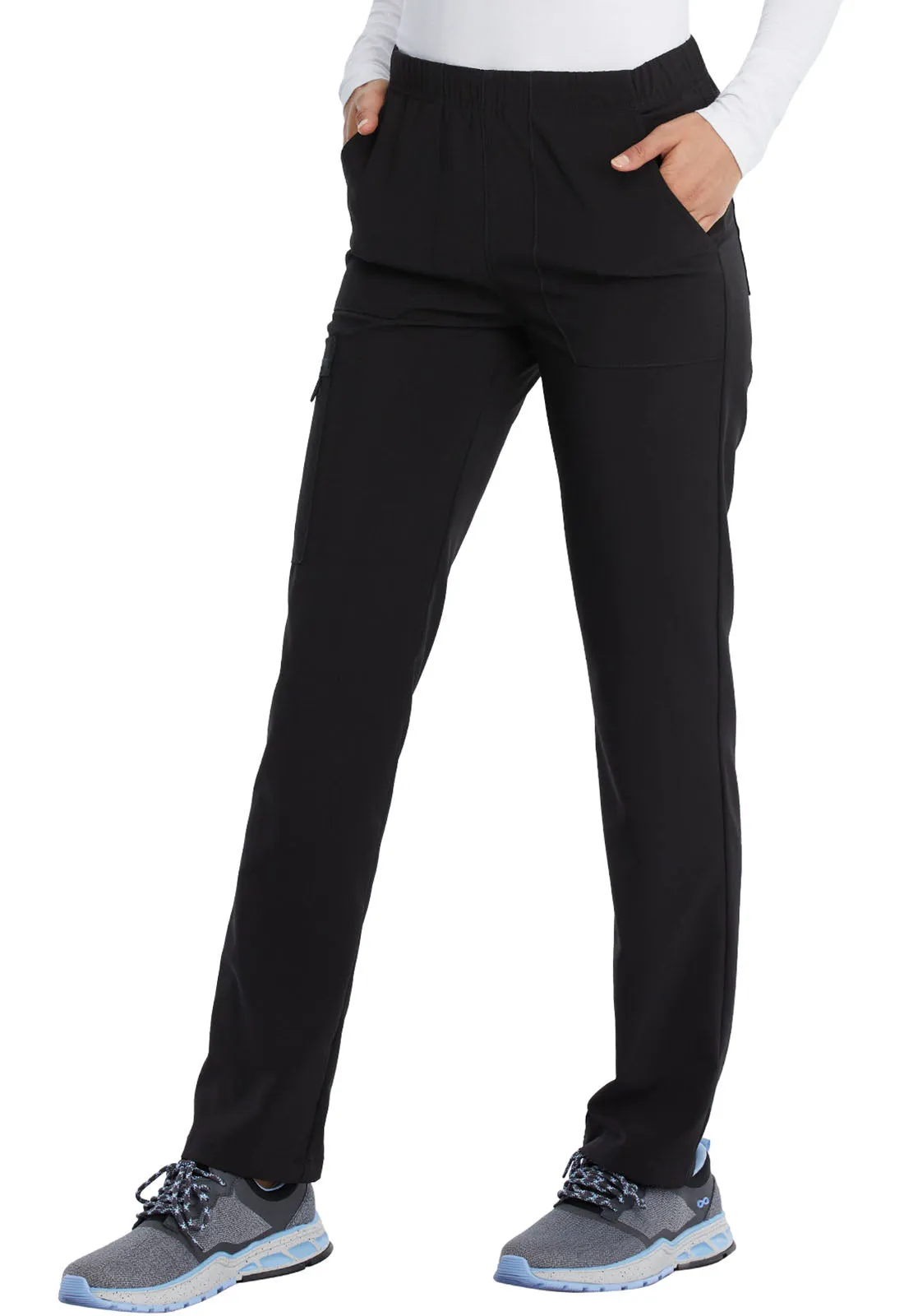 EDS Essentials DK019 Unisex Natural Rise Tapered Leg Pants Black