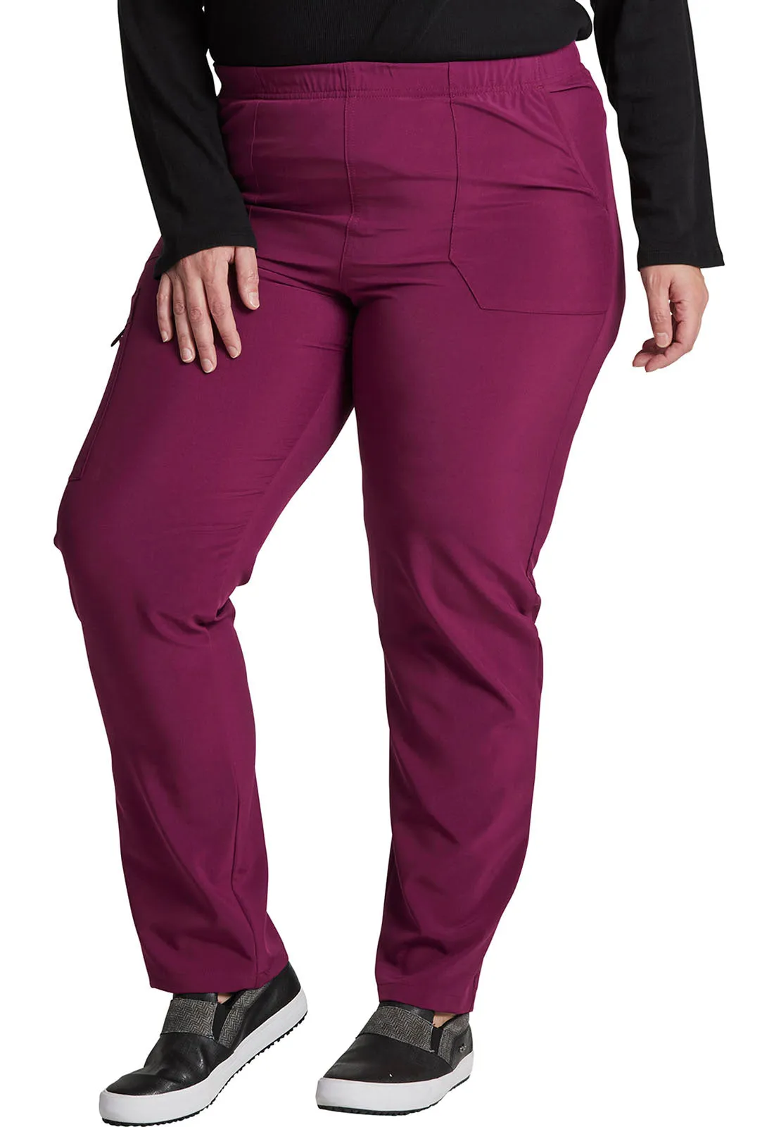 EDS Essentials DK019 Unisex Natural Rise Tapered Leg Pants Wine