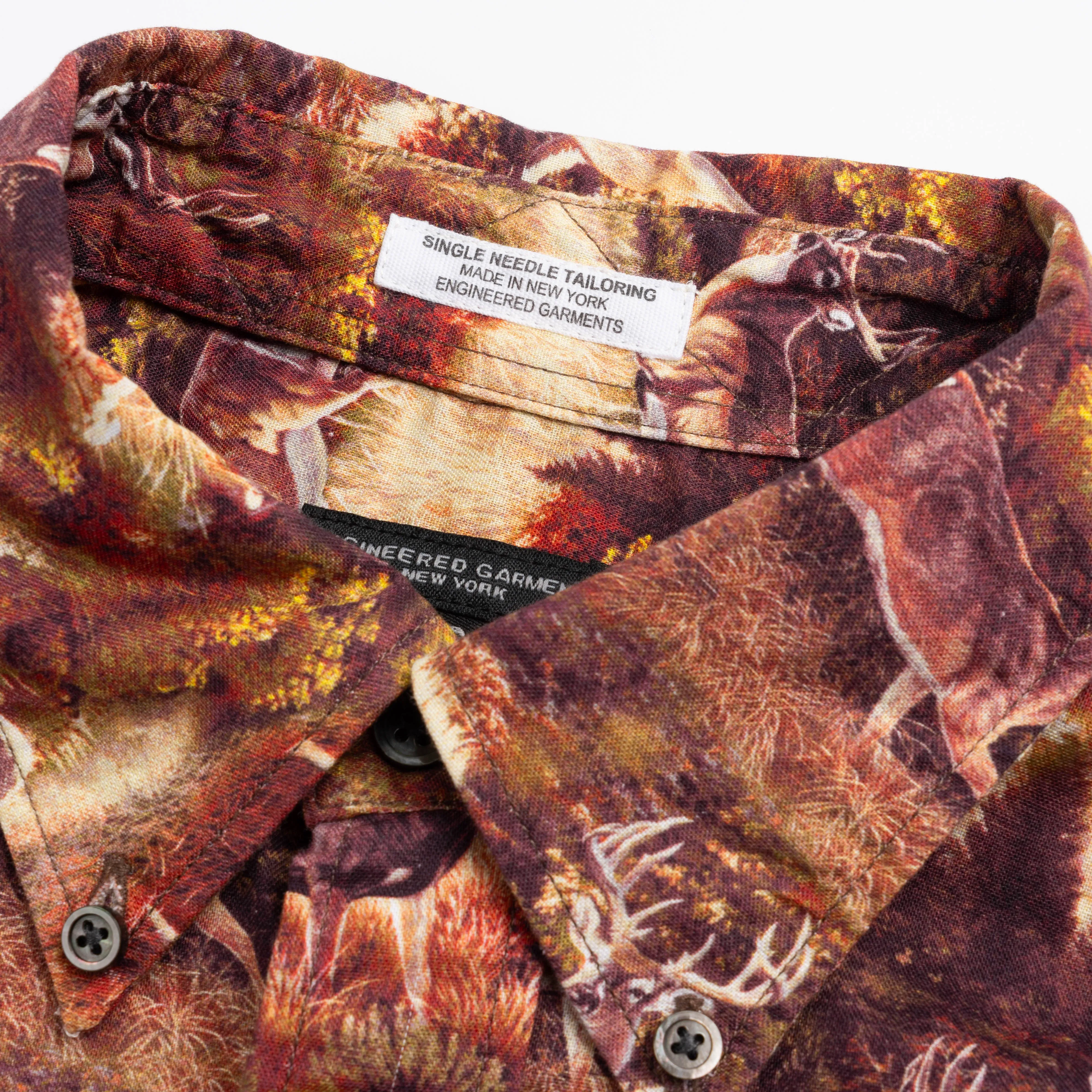 EG 19 Century BD Shirt 23F1A001 Brown Deer Print