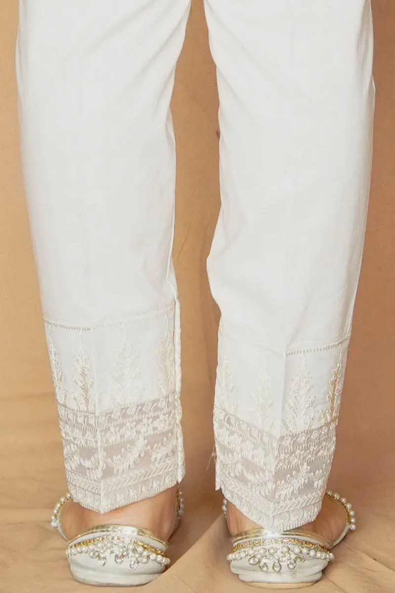 EMB TAPERED PANTS-1