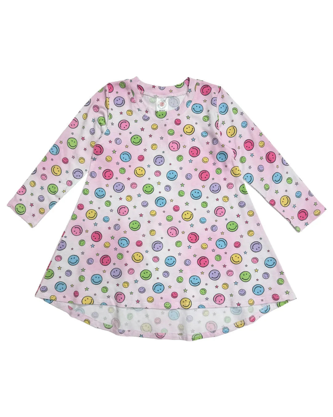 esme- Hi-Low Long Sleeve Dress (Happy Pink)
