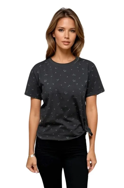 FADED FLOWER TIE TEE