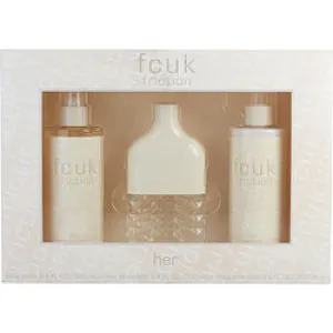 Fcuk Friction By French Connection Eau De Parfum Spray 3.4 Oz & Body Lotion 8.4 Oz & Body Mist