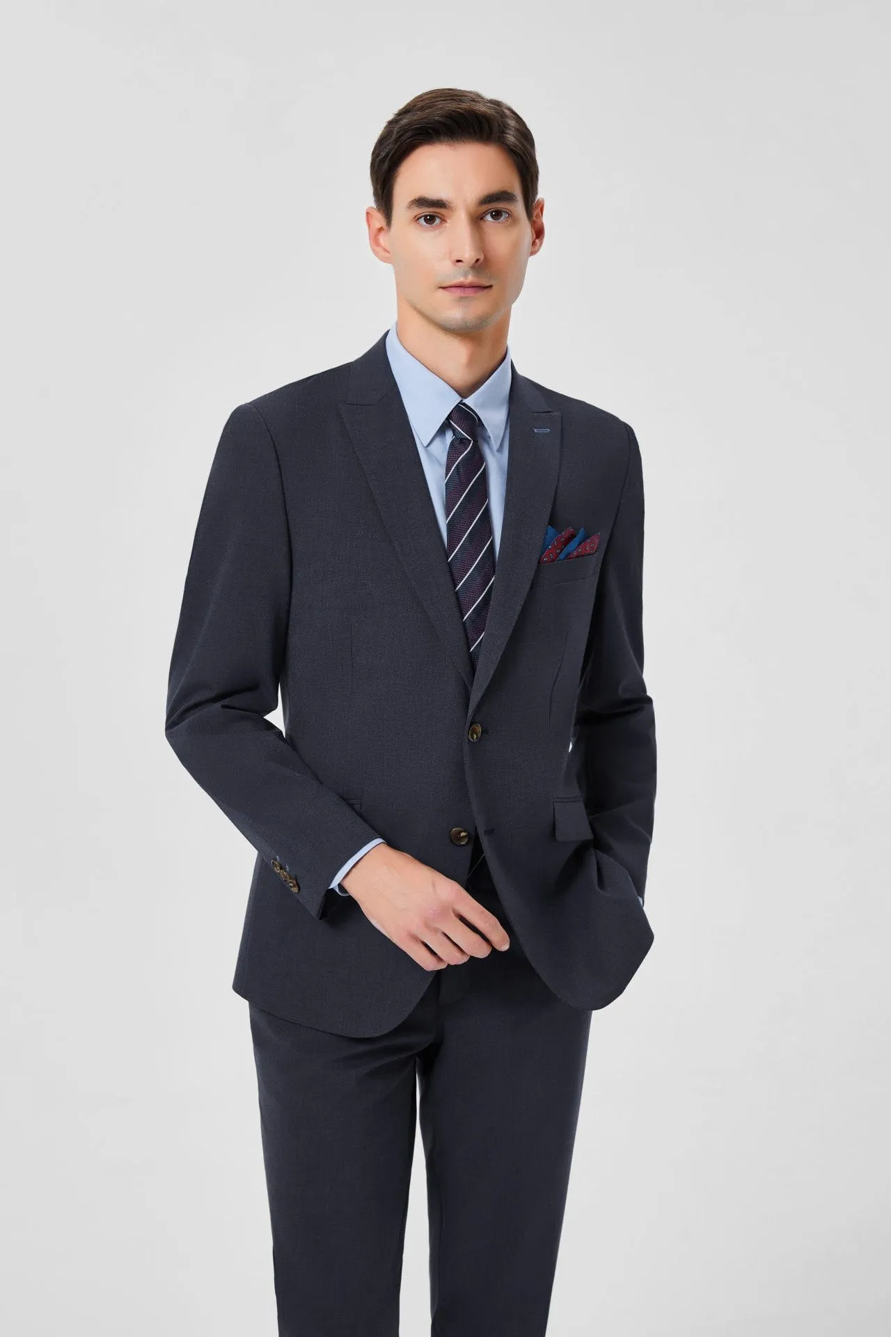 Felix Poly Rayon Spx Plain Weave Suit Blazer