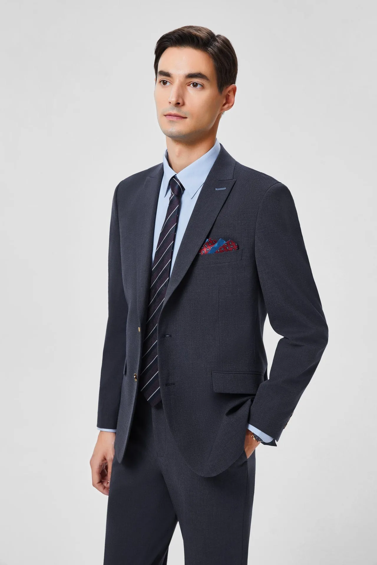 Felix Poly Rayon Spx Plain Weave Suit Blazer