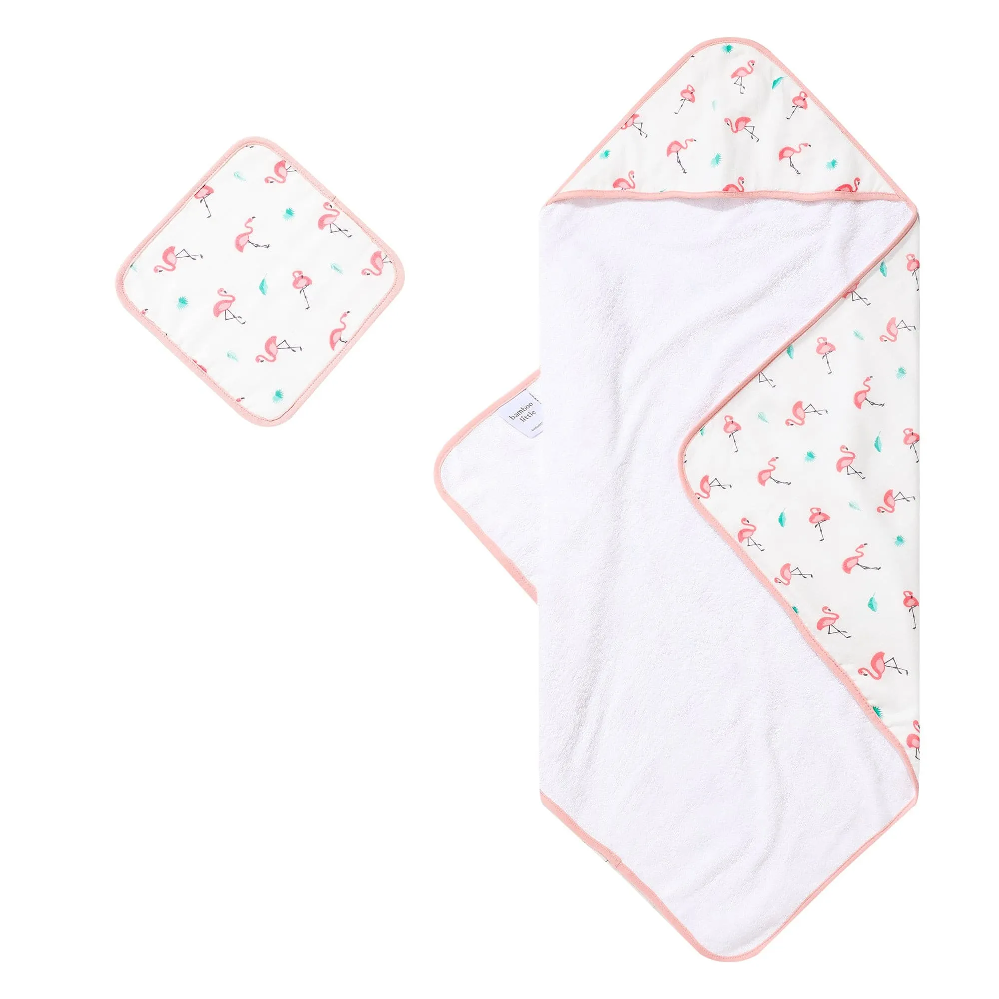 Flamingo Hooded Towel Set