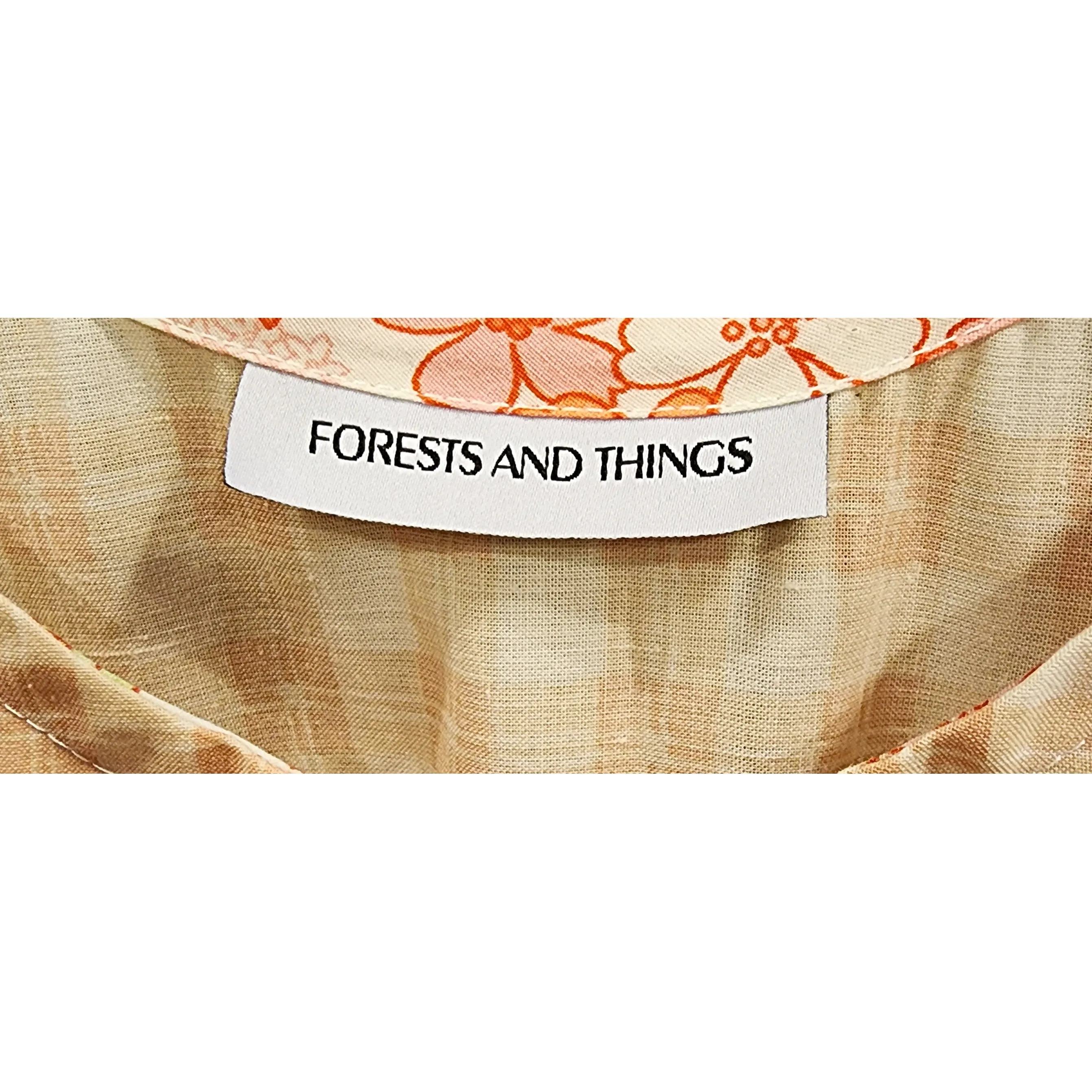 Forest and Things pre-owned pink gingham print dress size 16