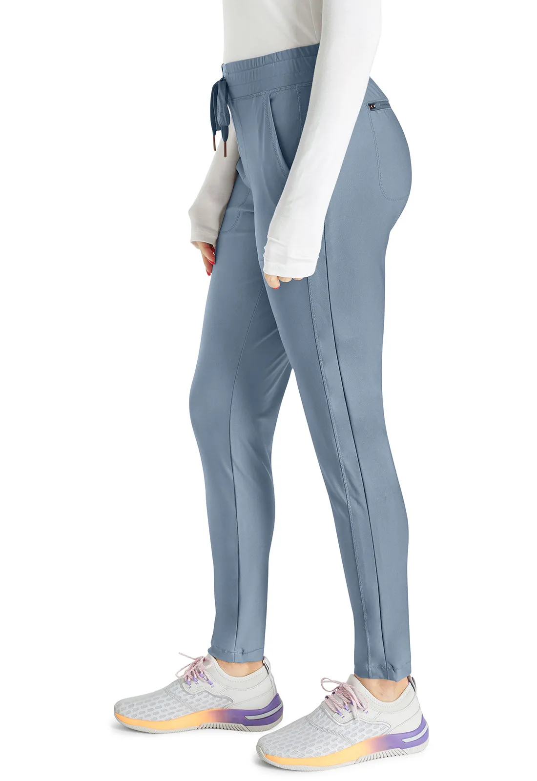 Form CK095 Mid Rise Tapered Leg Drawstring Pants Ocean Ash