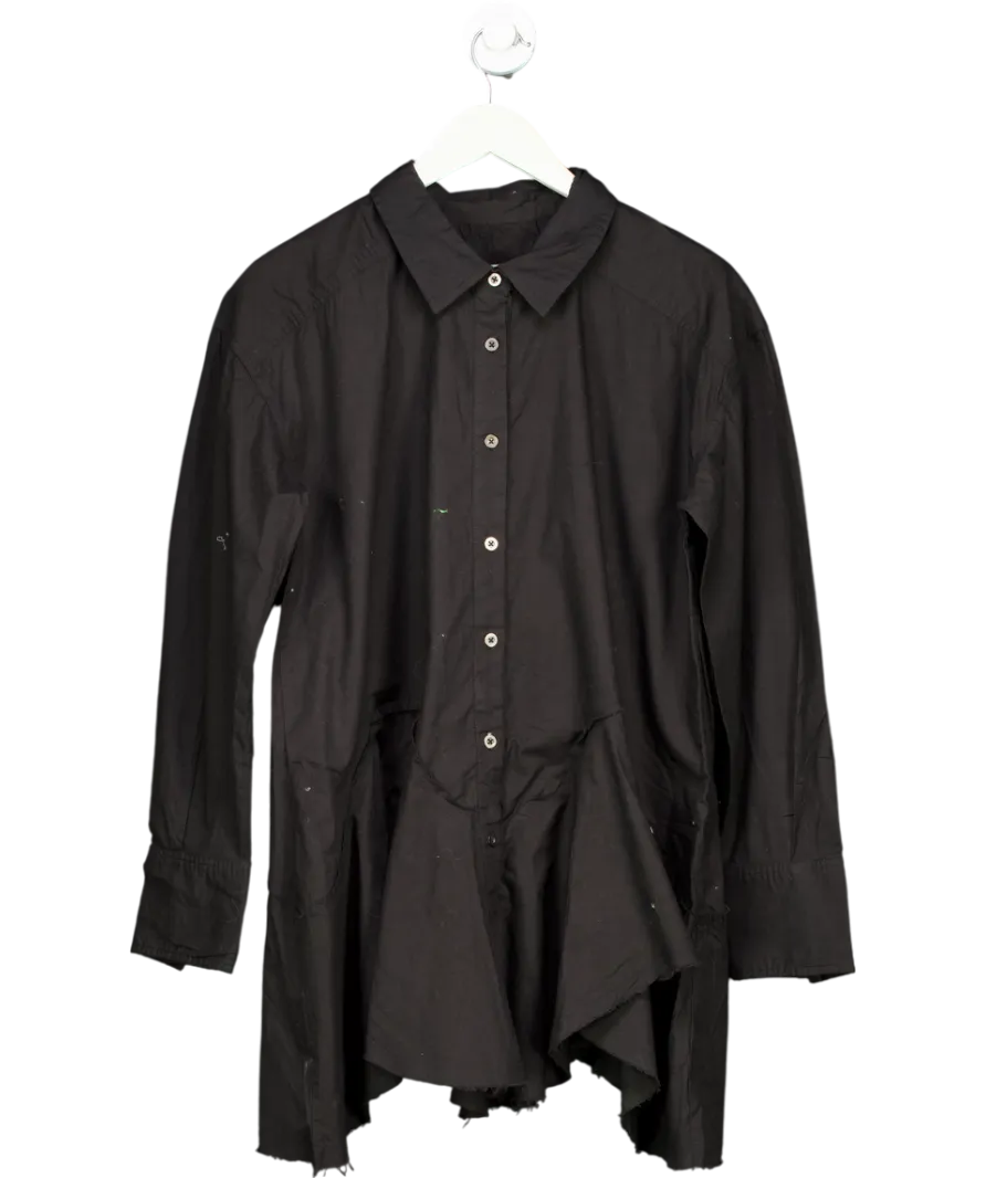 Free People Black Freya Poplin Shirt DRESS UK XS
