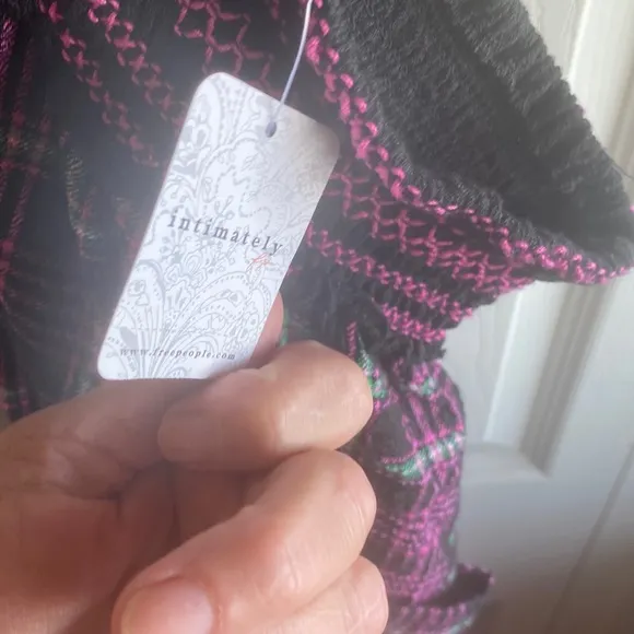 Free People NWT Plaid About You Pajama/Lounge Pants Size Small