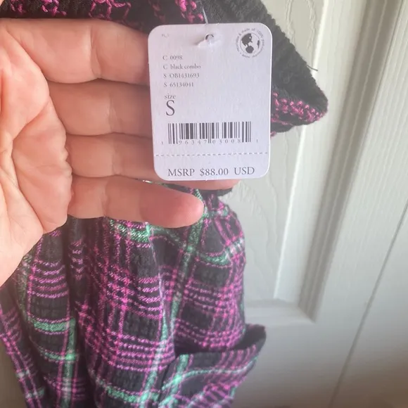 Free People NWT Plaid About You Pajama/Lounge Pants Size Small