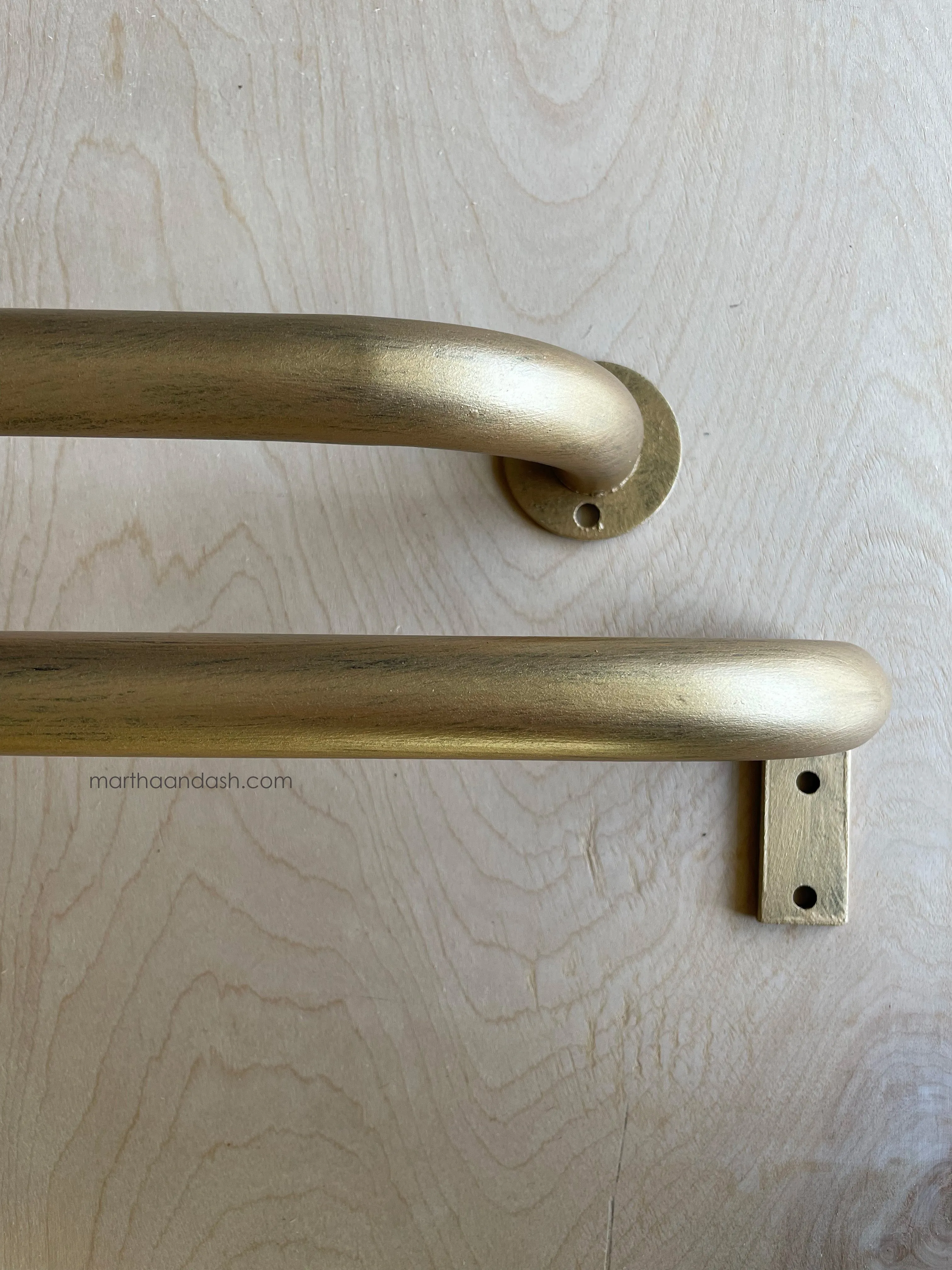 French Curved Iron Rod / Gold (Set)