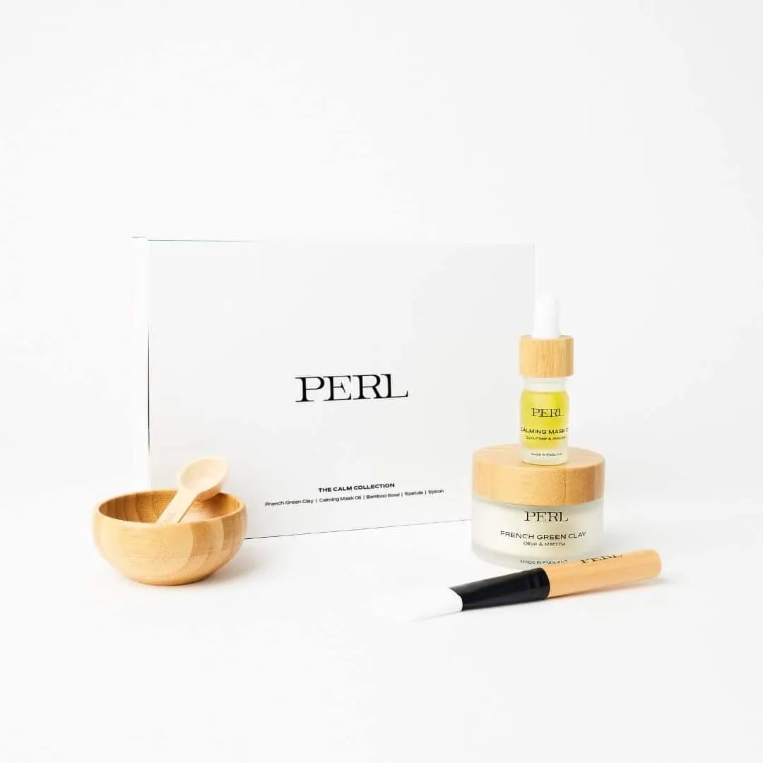 FRENCH GREEN CLAY MASK & CALMING MASK OIL SET