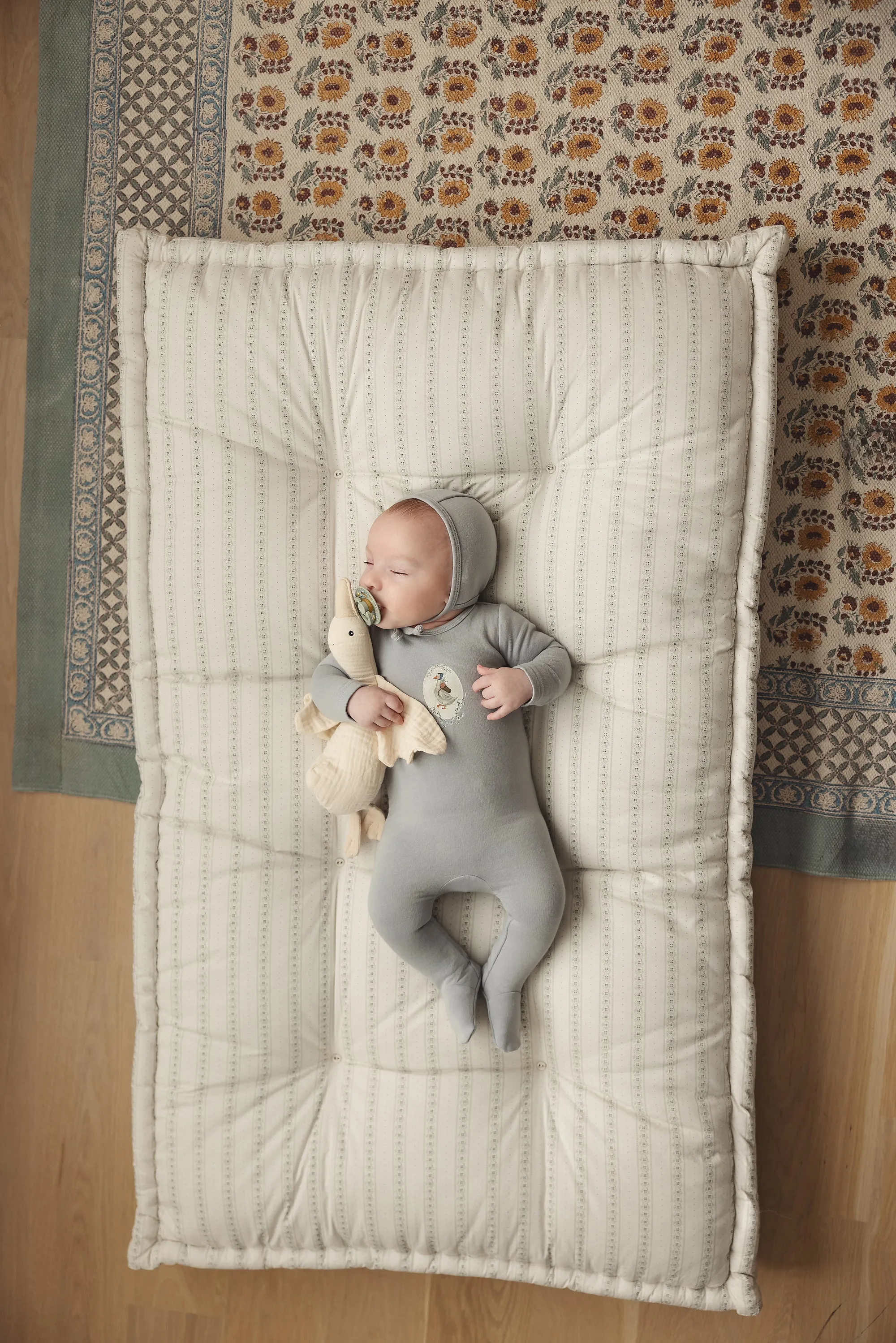 French Terry Print Footie Set