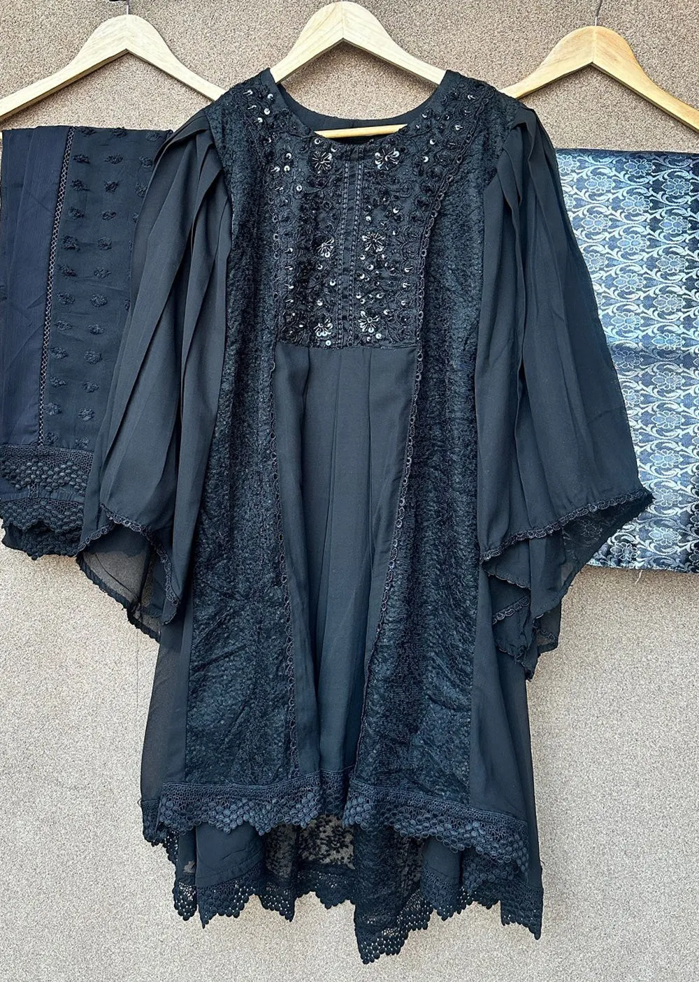 FZND-02 - Readymade - Fiza Net Frock Collection 2025