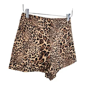 Generation Love Kelsey Shorts Wild Leopard Pleated Front Cuffed Dress Shorts