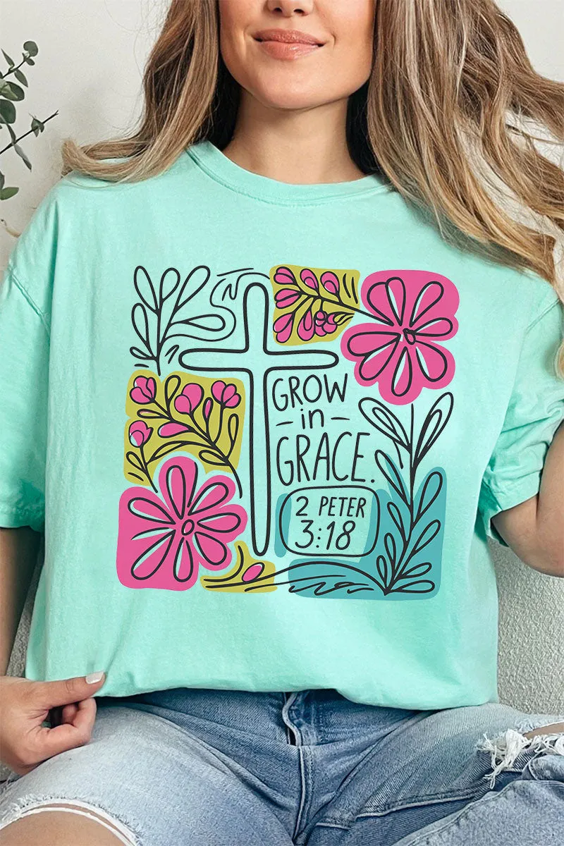 Grow In Grace Doodle Comfort Colors Adult Ring-Spun Cotton Tee