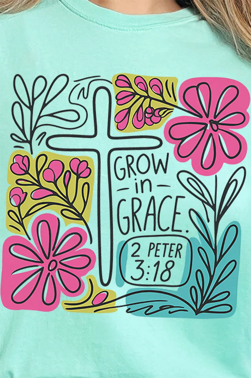 Grow In Grace Doodle Comfort Colors Adult Ring-Spun Cotton Tee