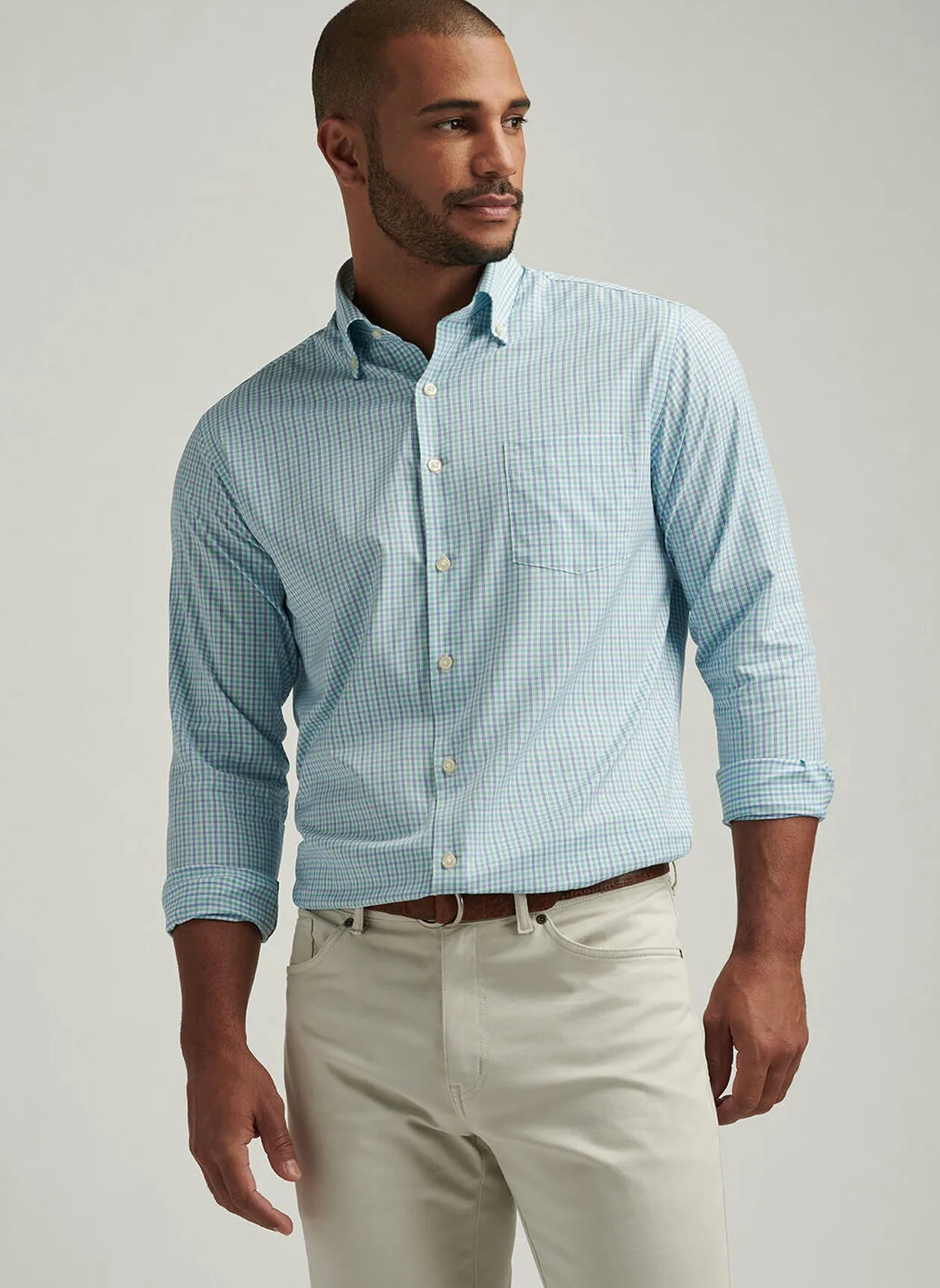 Hamilton Performance Twill Sport Shirt by Peter Millar - Meadow
