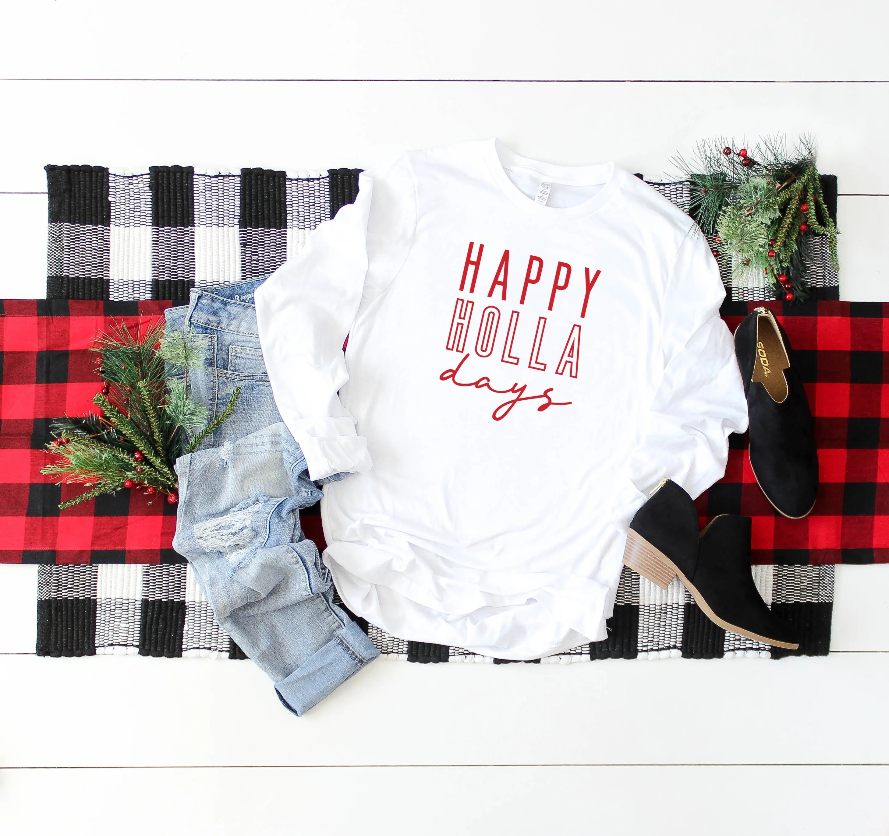 Happy Holla Days | Long Sleeve Crew Neck