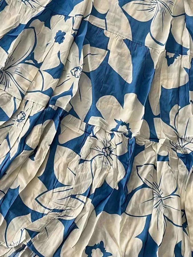 Helene - Blue Cream Jumbo Floral