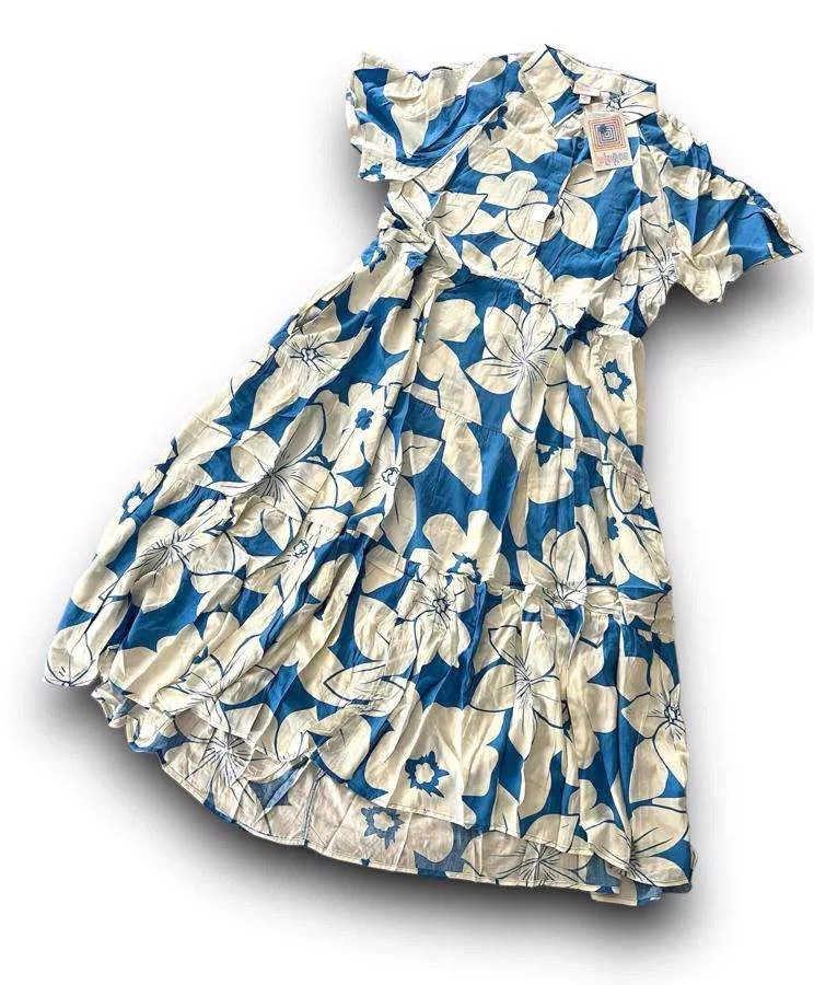 Helene - Blue Cream Jumbo Floral