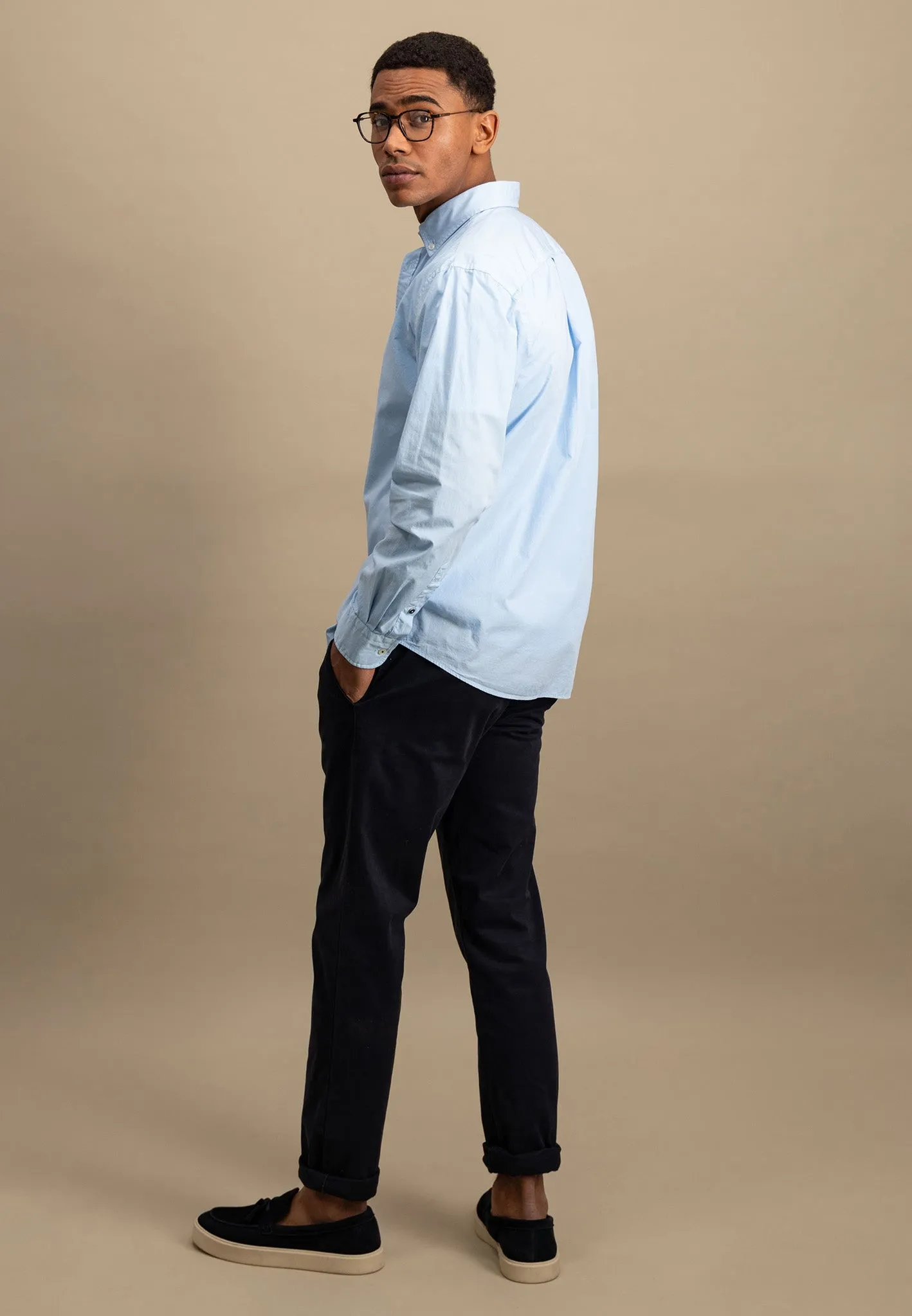 Hemd aus Baumwolle mit Button-Down-Kragen