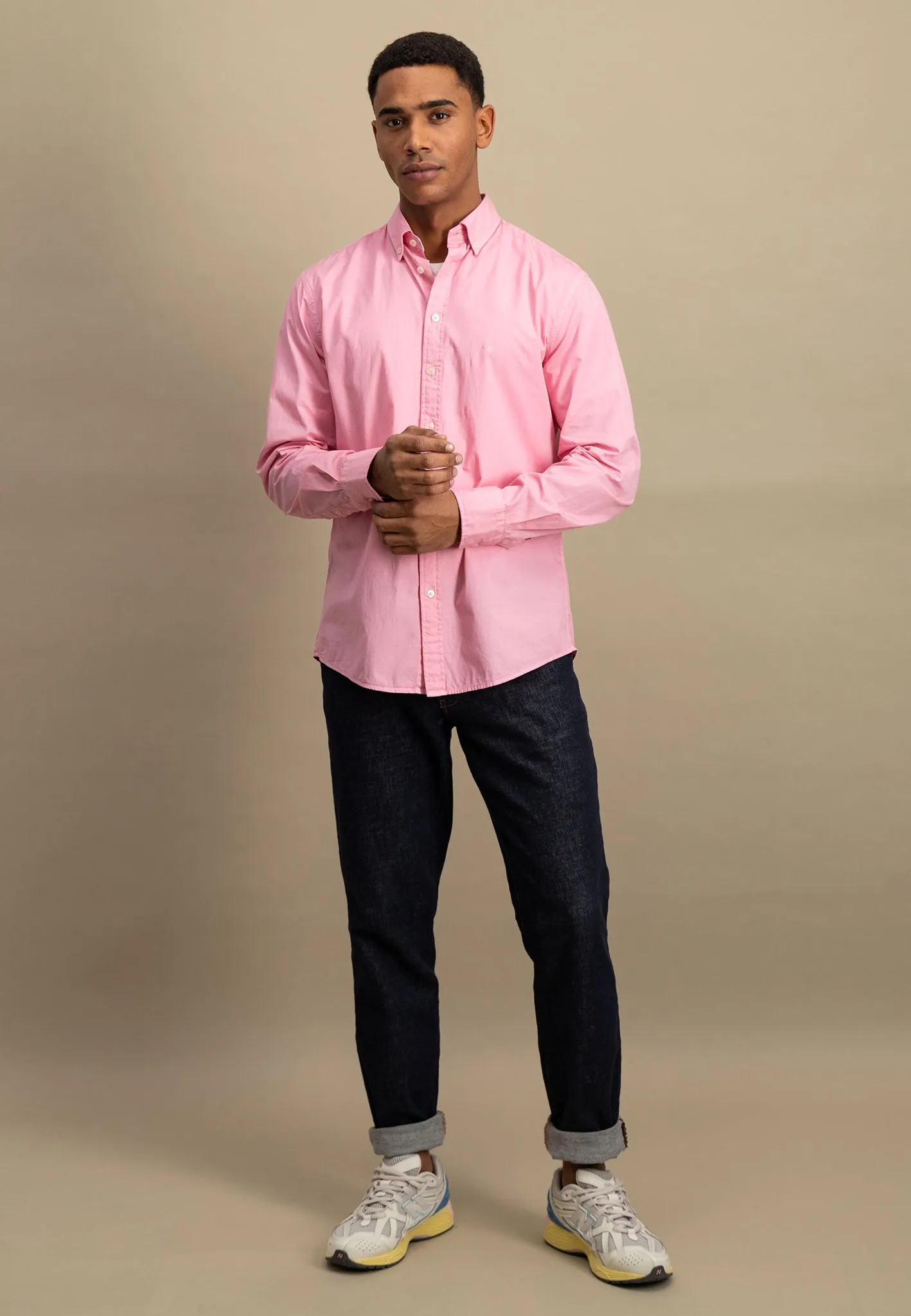 Hemd aus Baumwolle mit Button-Down-Kragen