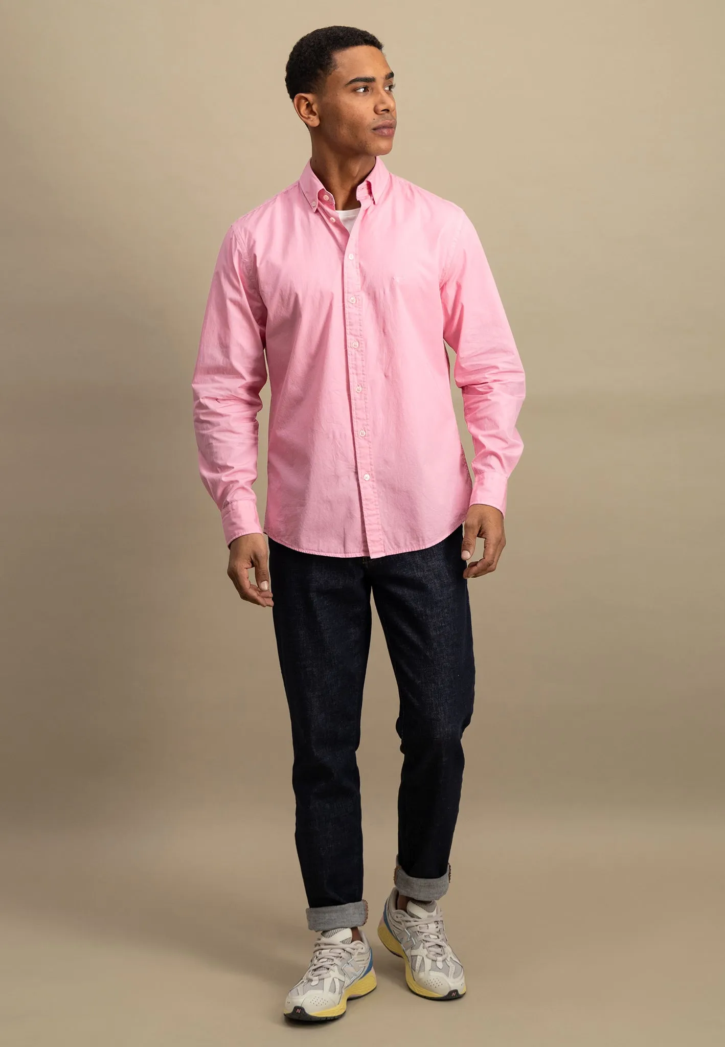 Hemd aus Baumwolle mit Button-Down-Kragen