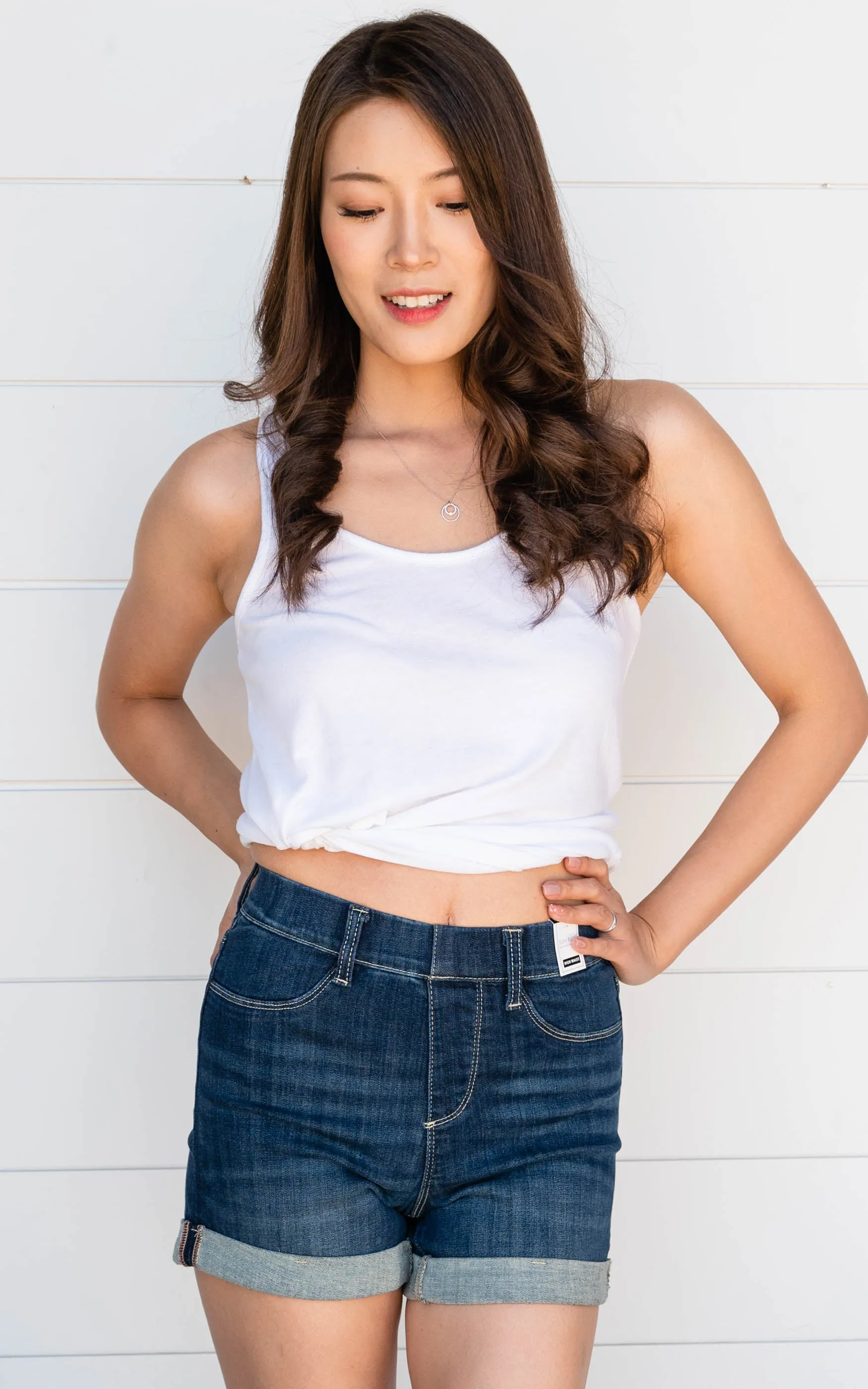 Hi- Waist Pull-On Denim Shorts - Judy Blue - Final Sale