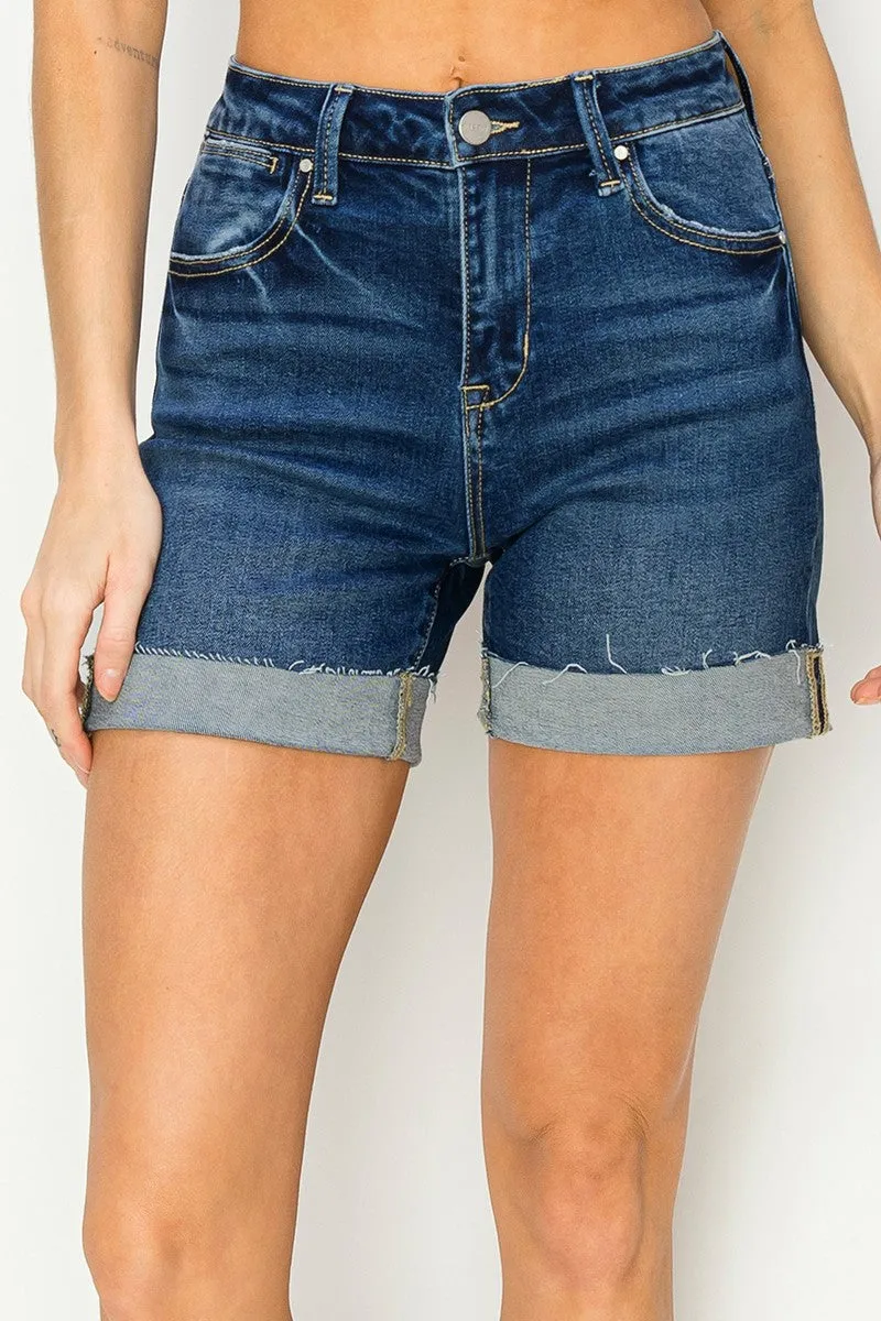 High Rise Cuffed Shorts