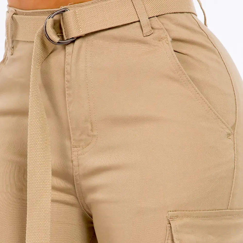 High-Waist Skinny Cargo Pants