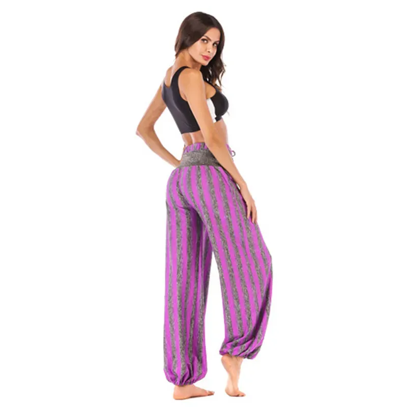 High Waist Stripe Yoga Pants