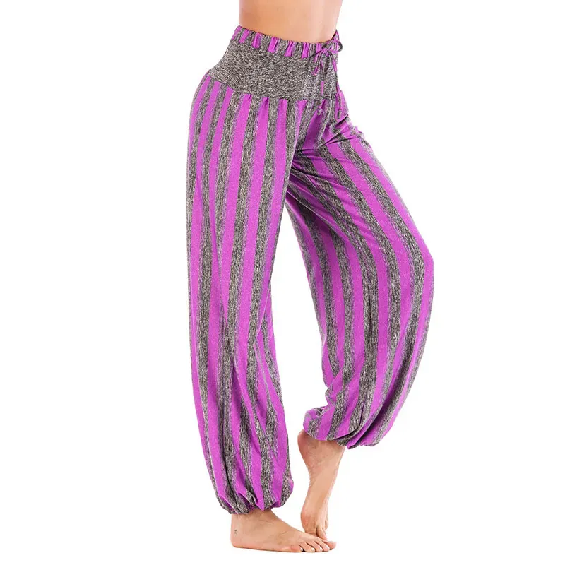 High Waist Stripe Yoga Pants