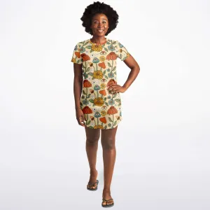 Hippie Mushroom Love Tshirt Dress