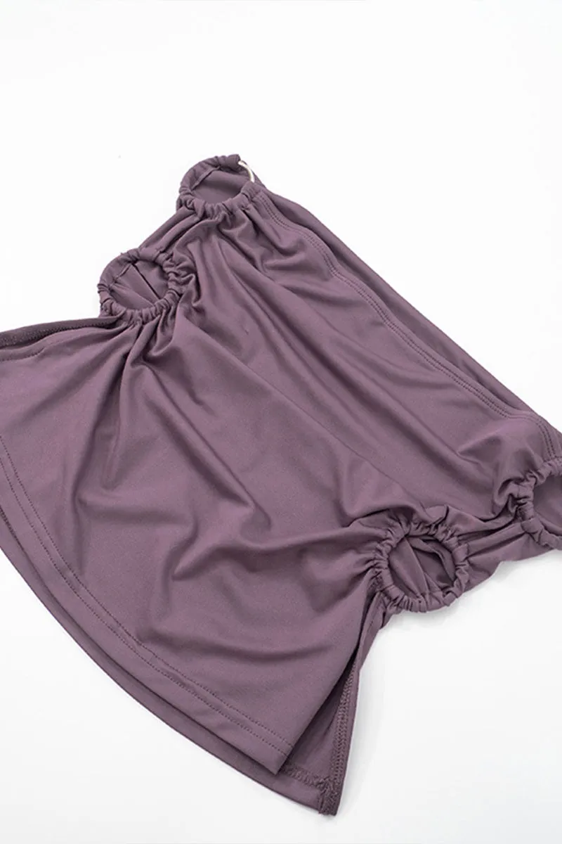 HTZ1038 Strapless Ruched Tube Top