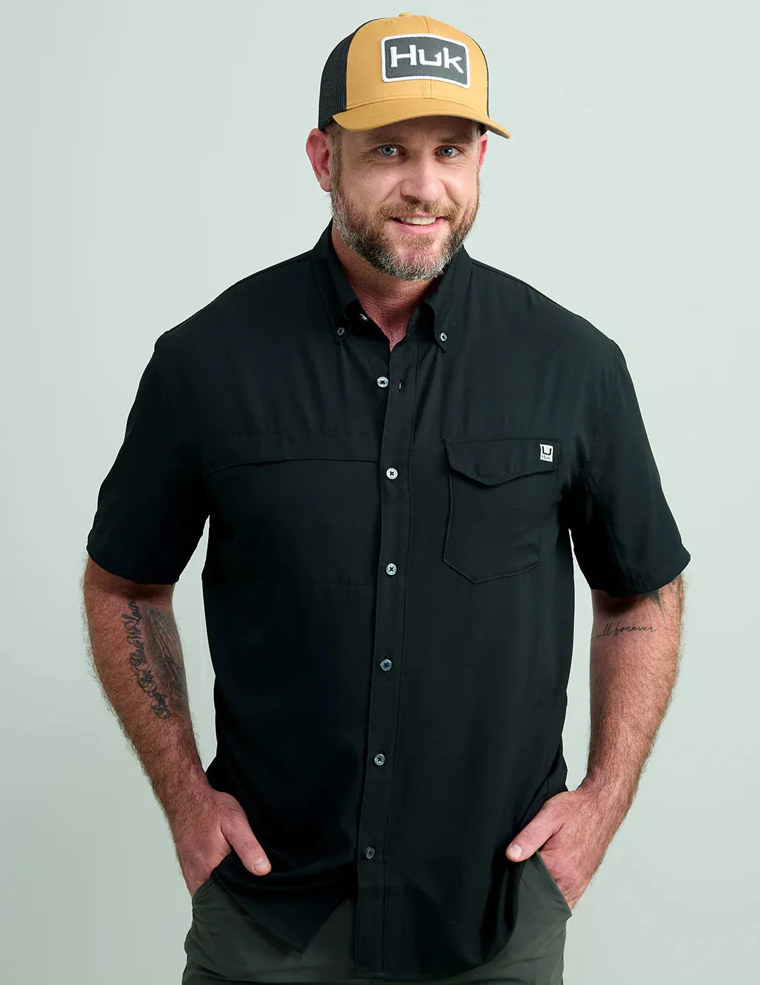 Huk Tide Point Short Sleeve Button-Down