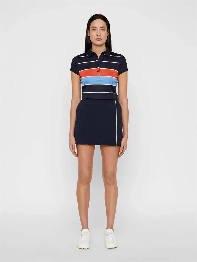 J.Lindeberg Womens ALISSA TX JERSEY GOLF POLO - JL NAVY