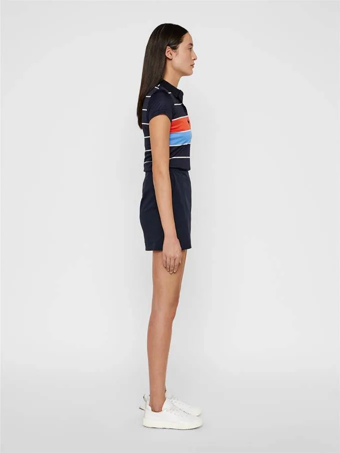 J.Lindeberg Womens ALISSA TX JERSEY GOLF POLO - JL NAVY