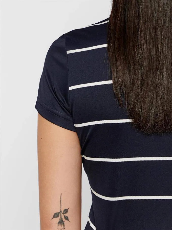 J.Lindeberg Womens ALISSA TX JERSEY GOLF POLO - JL NAVY