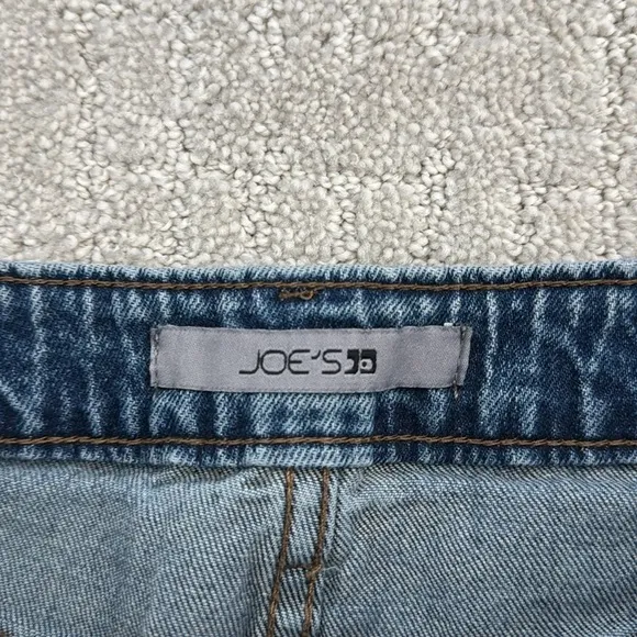 Joes jeans “Panama” distressed denim cuffed shorts rolled raw hem jeans